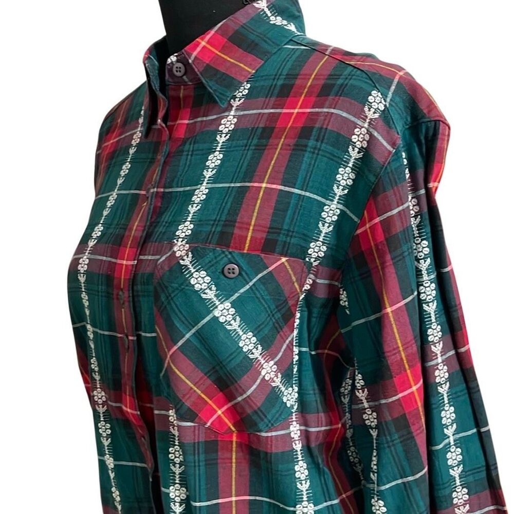 Cabin Creek Vintage Cotton Button Up Plaid Shirt size L - Picture 8 of 12